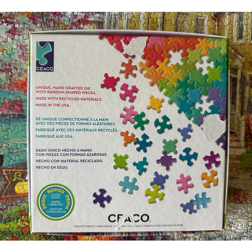 Ceaco Autumn Townhouse 750 Piece Puzzle in Box - Picture 5 of 6